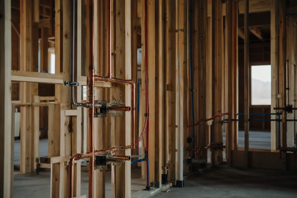 New-construction plumbing rough-in